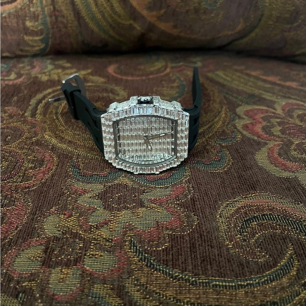 Silver and Black Watch